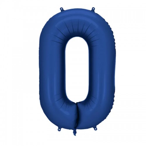 Balão Número 0 Azul Escuro